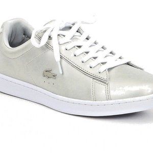 LACOSTE EVO CARNABY Silver Sneakers Sz 7